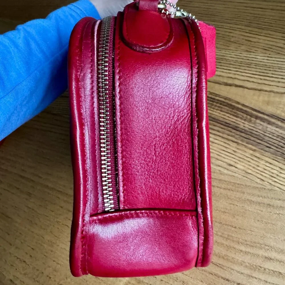 Coach Red Leather Crossbody Bag - Picture 6 of 16